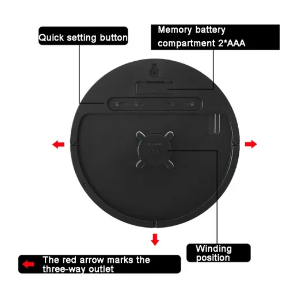 Miniatura 3 de Reloj redondo digital de pared